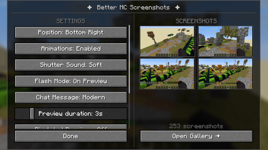 Configuration Menu
