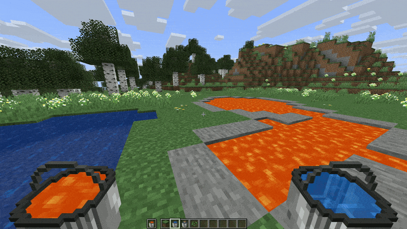 Lava Bucket and Water Bucket