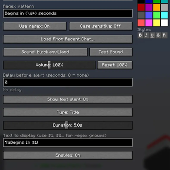 Chat Alert Screen