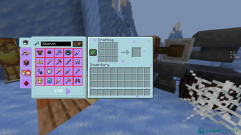 Crafting table GUI + Crafting guide