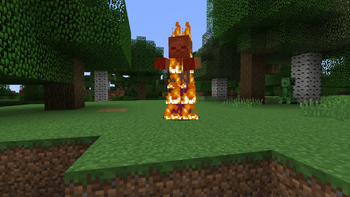 Zombie in flames picture