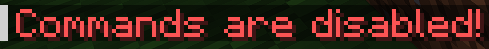 Command disabled