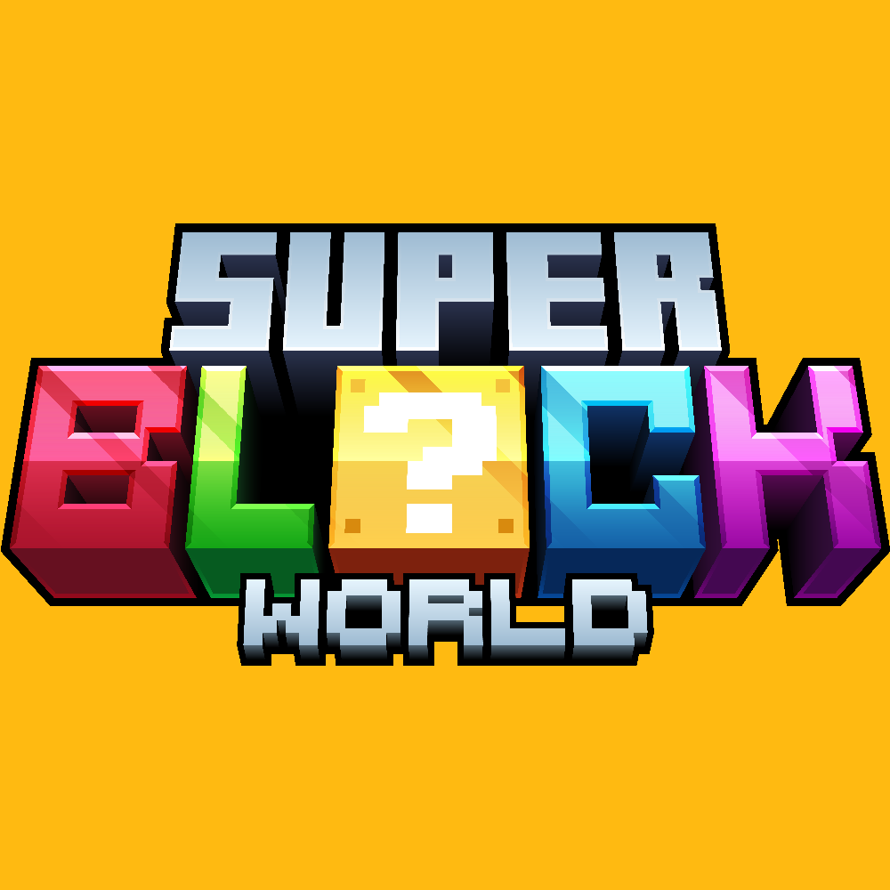 Logo of a blocky earth minecraft style