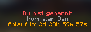 In German: /ban Player 