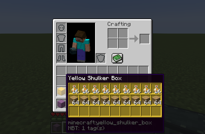 Colored Shulker Box Tooltip (yellow)