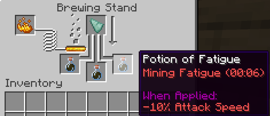 Potion of Mining Fatigue Recipe (1.1.0 and above)