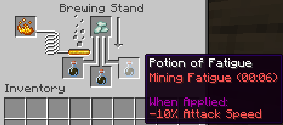 Potion of Mining Fatigue Recipe (1.1.0 and above)