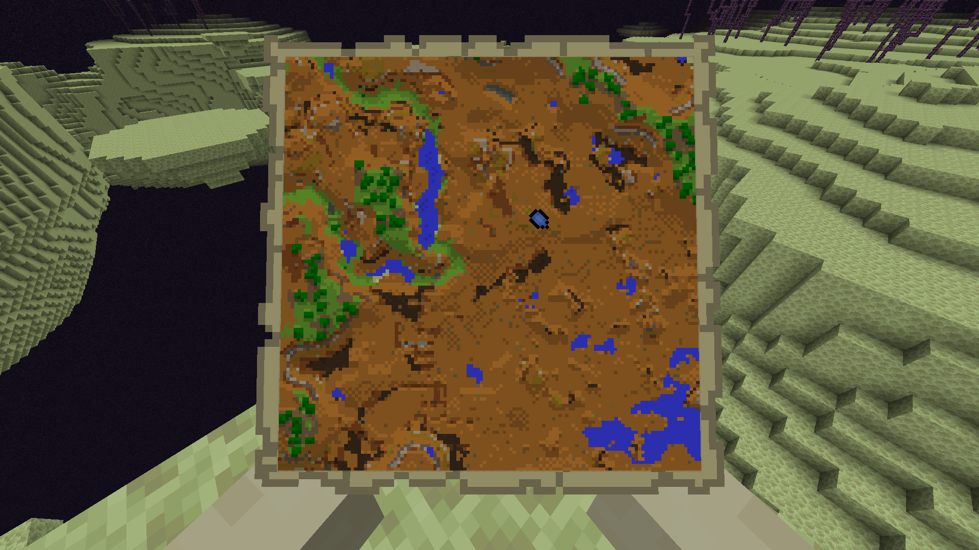 Overworld map in the End