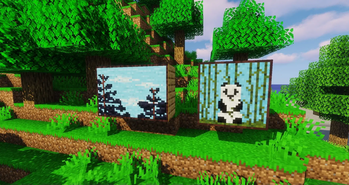 Panda and Spruce forest