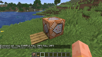 Example for disabling full caps