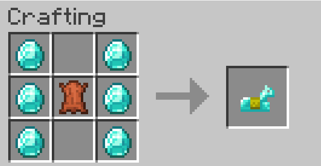 Diamond horse armor crafting recipe