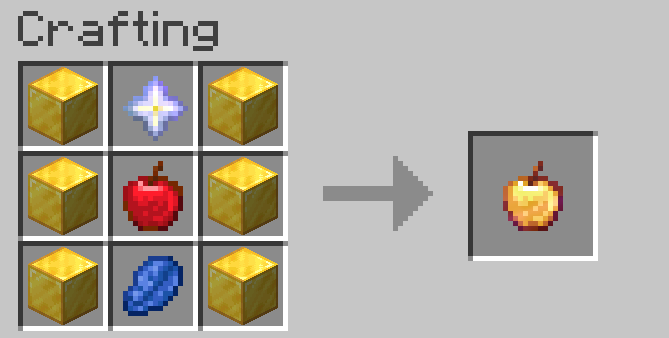 Enchanted golden apple crafting recipe