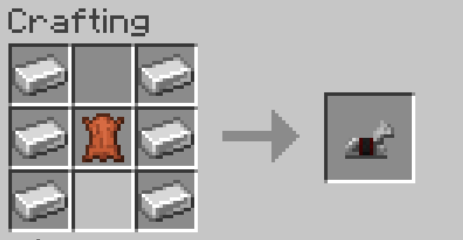 Iron horse armor crafting recipe