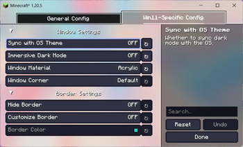 Light Mode Config