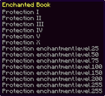 Vanilla enchantments