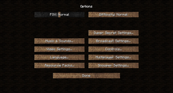 Options Menu