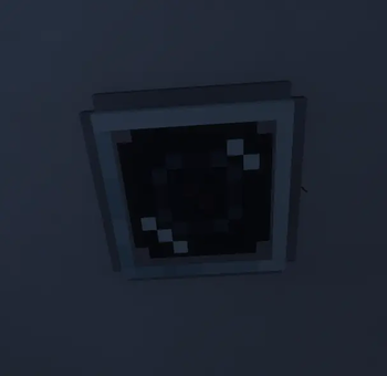 Modern fixture with unlit bulb