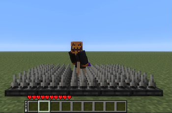 Crouching on spikes negates damage