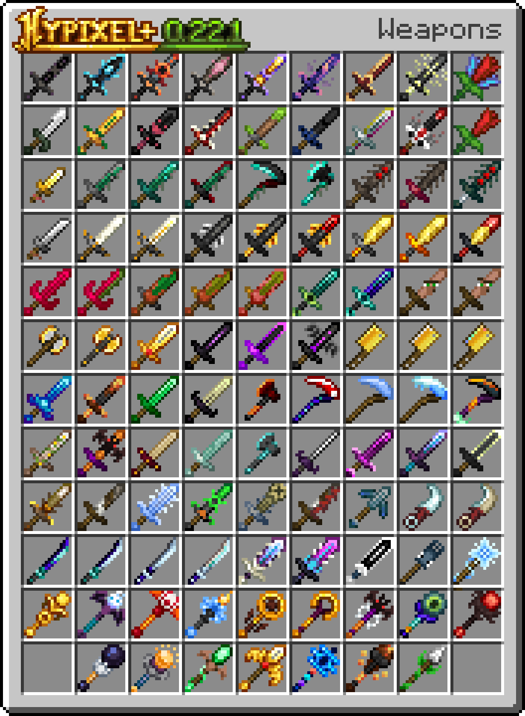 0.22.1 Weapons