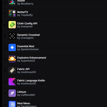 Some mods that modpack have