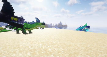 shockjaws wondering on the beach