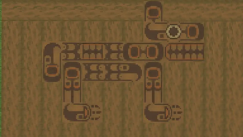 Carved spruce mosaic