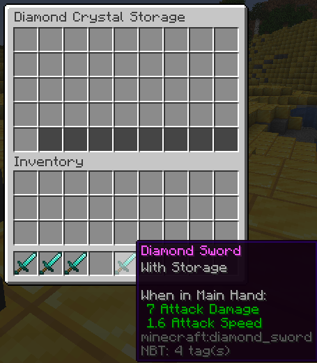 Diamond crystal storage