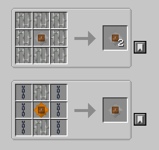 Crafting an iron storage crystal