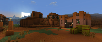 A badlands village