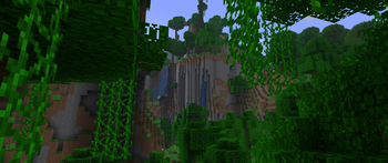 A large jungle cliff