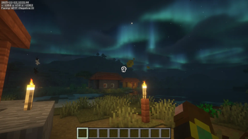 At night