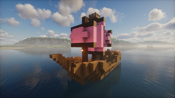 Pink pirate ship