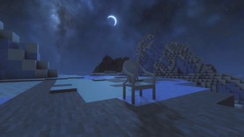 Vergil Lawn Chair - Snowy Plains Night