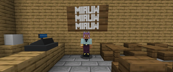Sign with MIAUW MIAUW MIAUW
