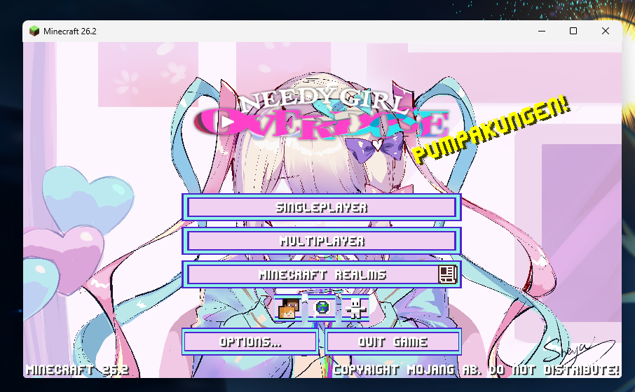 Menu Screen Windowed