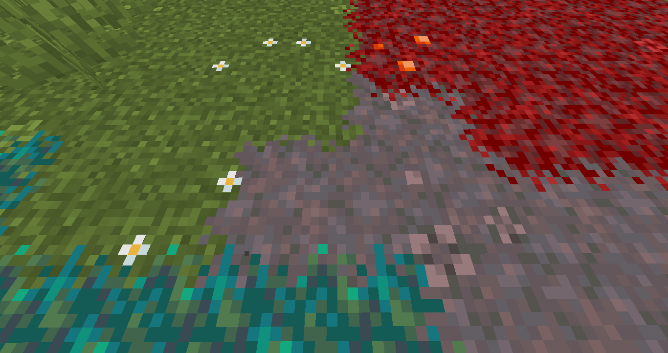 Comparison of connected and unconnected textures