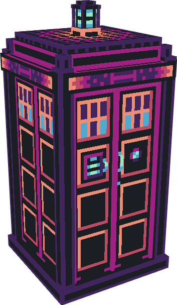 the Synthwave TARDIS itself