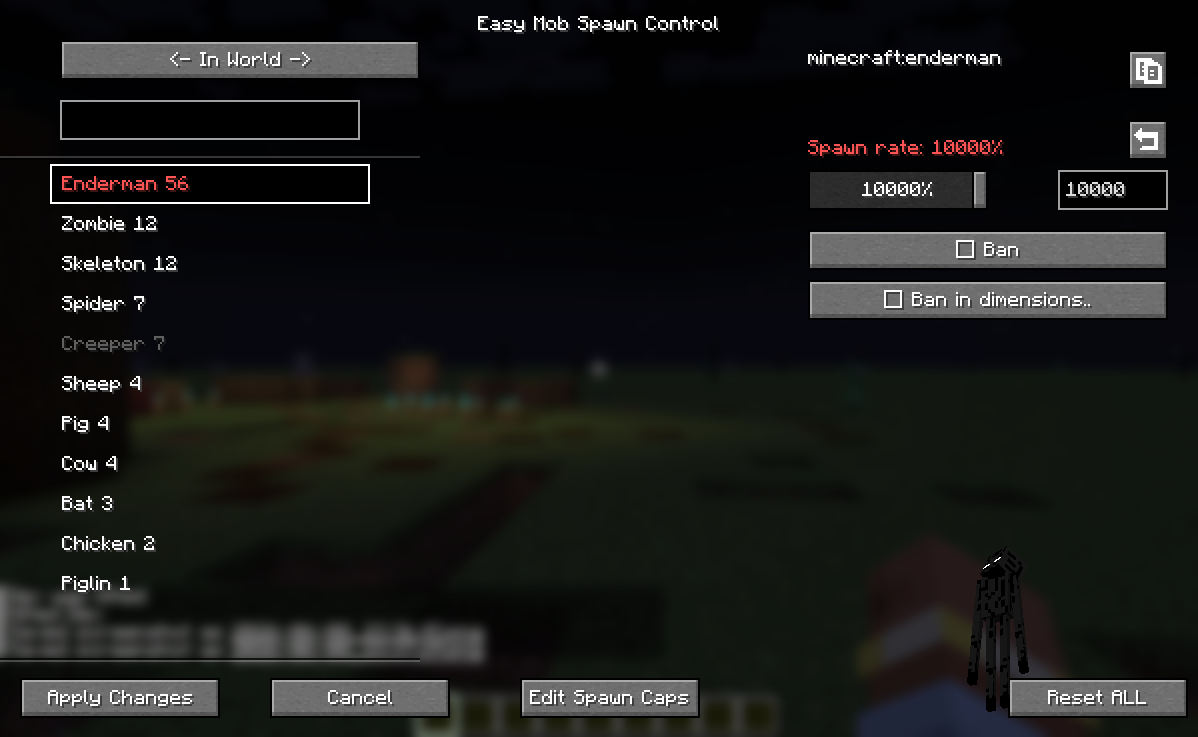 mob control menu