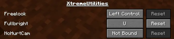 Key Binds Menu section