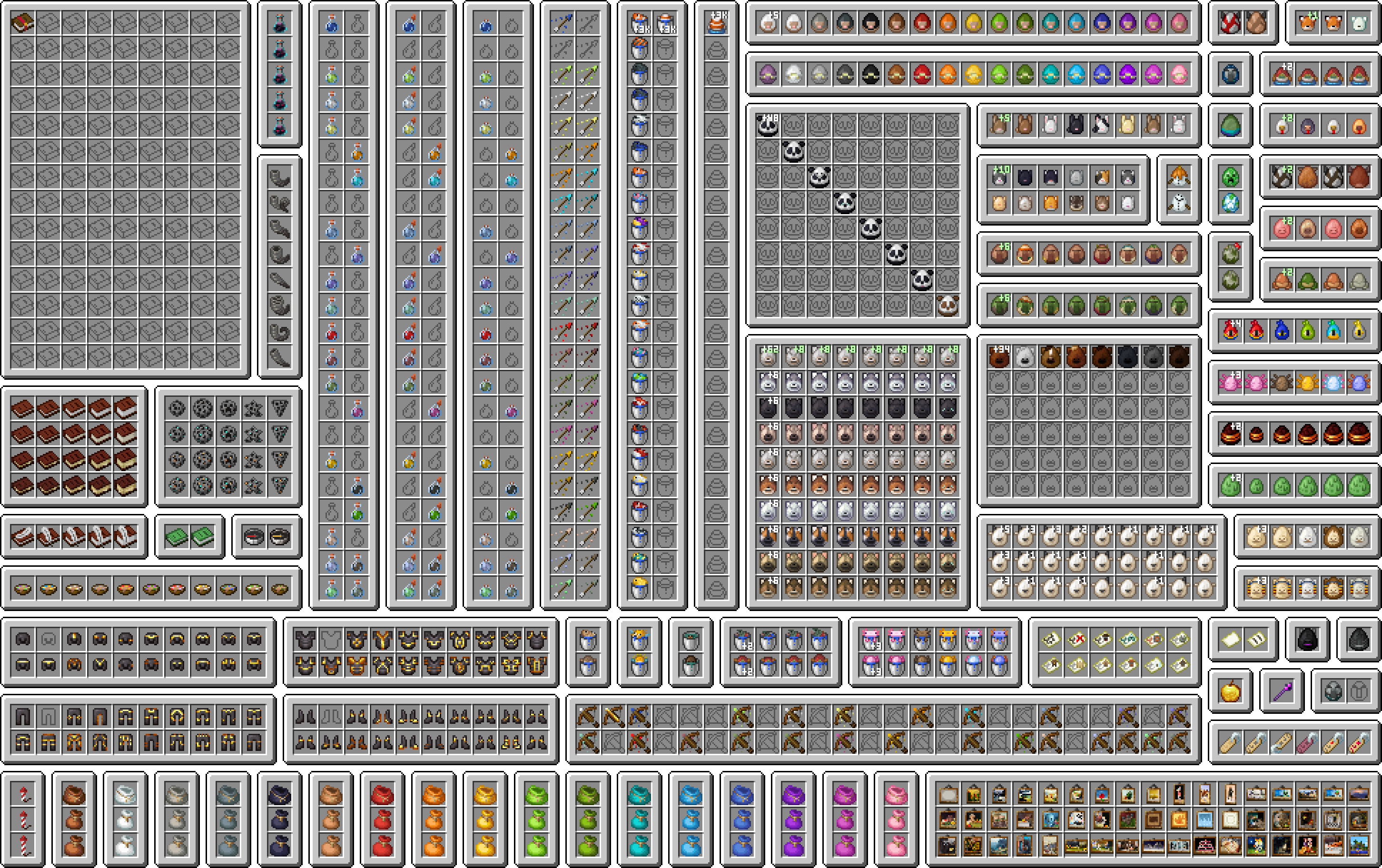 An image depicting some of the various visual items included in this resource pack