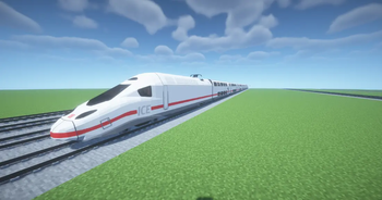 Front view of a ICE Horizon train