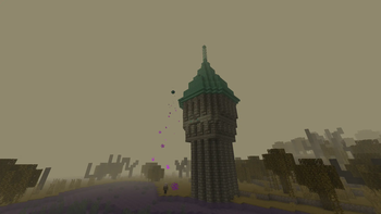 A strange tower and... an Eye of Ender?