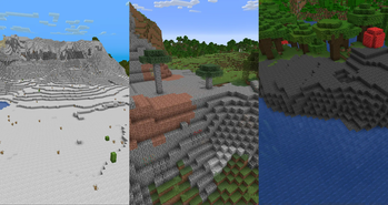 The 3 Biomes in the Mod