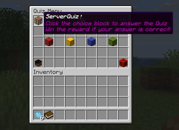 The Quiz menu