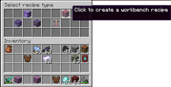 Create new recipe selector