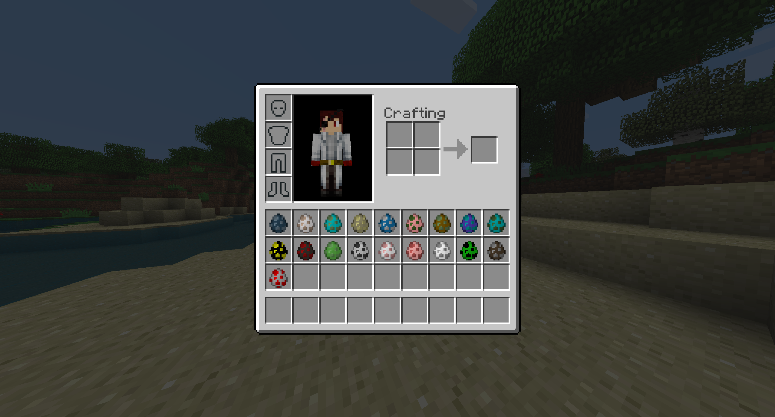Shows off all the eggs added by default by the mod