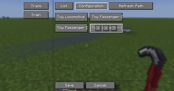 Train Configuration Screen