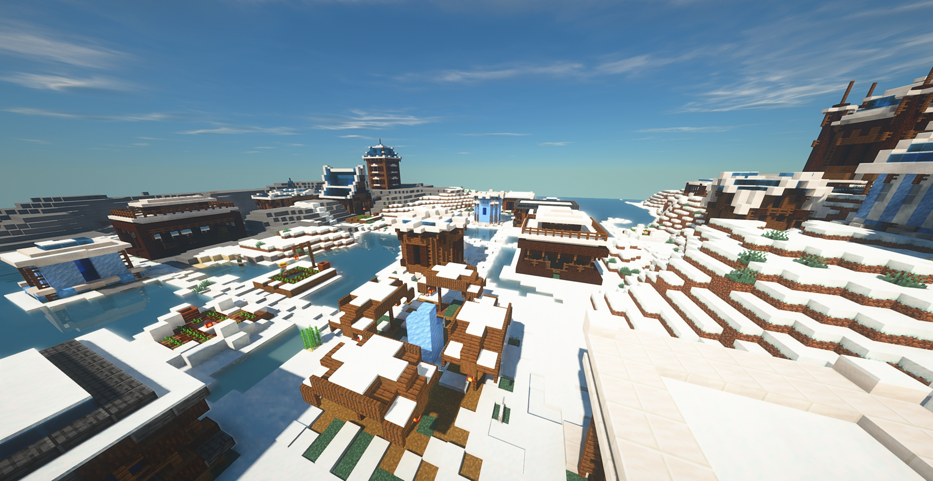 Snowy Village Full View