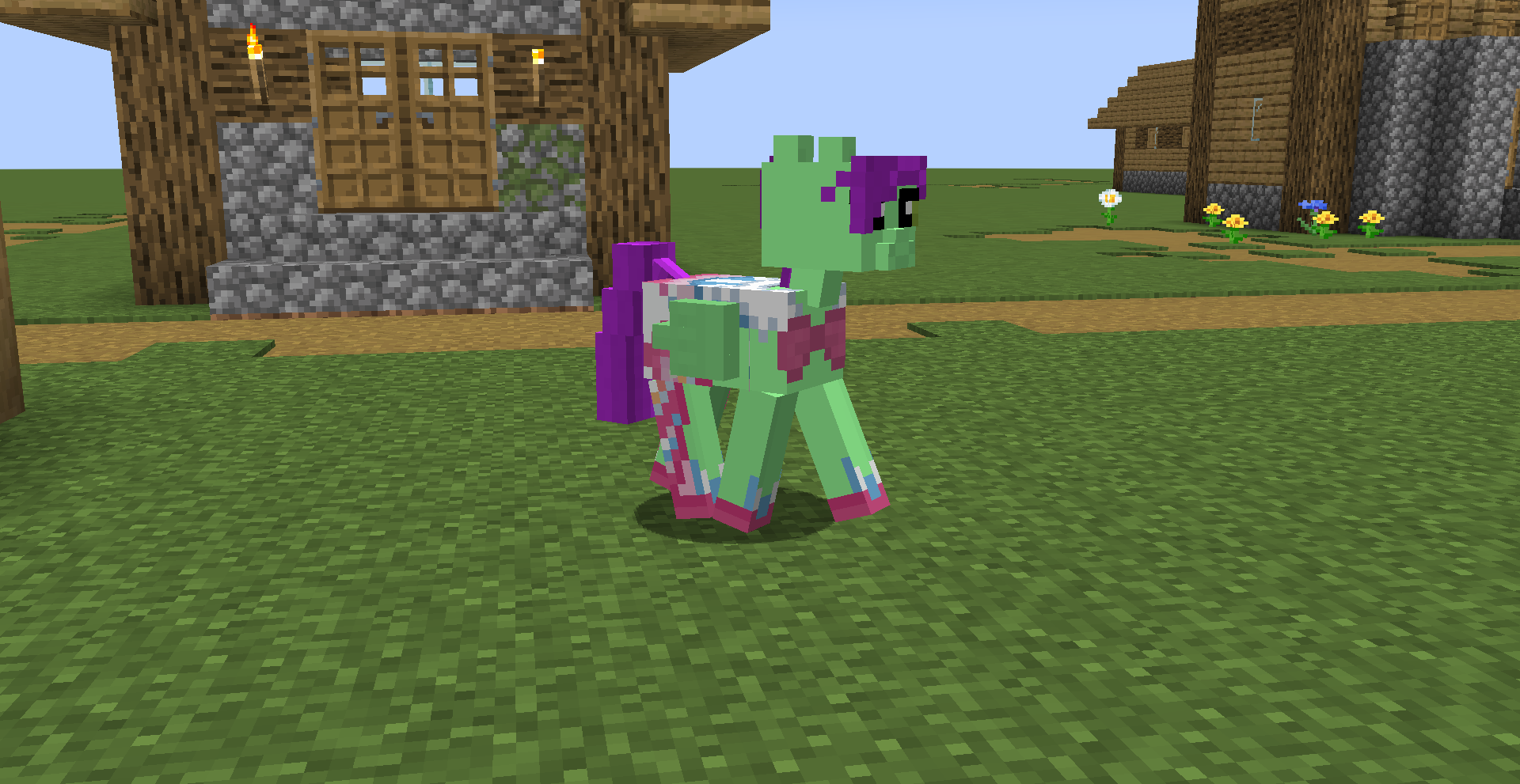 pony villager just minding her own business