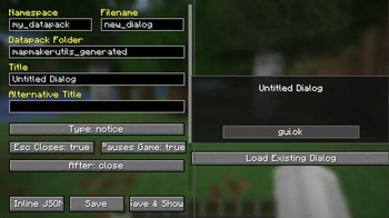Dialog Editor Screen